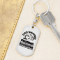 Dad Wanted Fishing Keychain Stainless Steel or 18k Gold Dog Tag Keyring-Express Your Love Gifts
