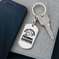 Dad Wanted Fishing Keychain Stainless Steel or 18k Gold Dog Tag Keyring-Express Your Love Gifts