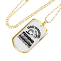 Dad Wanted Fishing Necklace Stainless Steel or 18k Gold Dog Tag 24" Chain-Express Your Love Gifts