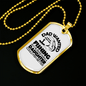 Dad Wanted Fishing Necklace Stainless Steel or 18k Gold Dog Tag 24" Chain-Express Your Love Gifts