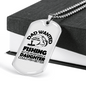 Dad Wanted Fishing Necklace Stainless Steel or 18k Gold Dog Tag 24" Chain-Express Your Love Gifts