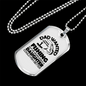 Dad Wanted Fishing Necklace Stainless Steel or 18k Gold Dog Tag 24" Chain-Express Your Love Gifts