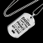 Dad Will Always Be My King Necklace Stainless Steel or 18k Gold Dog Tag 24" Chain-Express Your Love Gifts