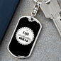 Dad With Woodworking Skills Swivel Keychain Woodworker Dog Tag Stainless Steel or 18k Gold-Express Your Love Gifts