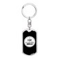 Dad With Woodworking Skills Swivel Keychain Woodworker Dog Tag Stainless Steel or 18k Gold-Express Your Love Gifts
