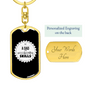 Dad With Woodworking Skills Swivel Keychain Woodworker Dog Tag Stainless Steel or 18k Gold-Express Your Love Gifts