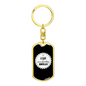 Dad With Woodworking Skills Swivel Keychain Woodworker Dog Tag Stainless Steel or 18k Gold-Express Your Love Gifts