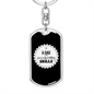 Dad With Woodworking Skills Swivel Keychain Woodworker Dog Tag Stainless Steel or 18k Gold-Express Your Love Gifts
