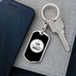 Dad With Woodworking Skills Swivel Keychain Woodworker Dog Tag Stainless Steel or 18k Gold-Express Your Love Gifts