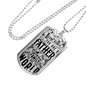 Dad You Are The World Dog Tag Stainless Steel or 18k Gold W 24 Chain-Express Your Love Gifts