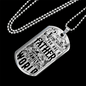 Dad You Are The World Dog Tag Stainless Steel or 18k Gold W 24 Chain-Express Your Love Gifts