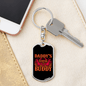 Daddy'D Hunting Buddy Antlers Keychain Stainless Steel or 18k Gold Dog Tag Keyring-Express Your Love Gifts