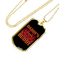 Daddy'D Hunting Buddy Antlers Necklace Stainless Steel or 18k Gold Dog Tag 24" Chain-Express Your Love Gifts