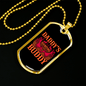 Daddy'D Hunting Buddy Antlers Necklace Stainless Steel or 18k Gold Dog Tag 24" Chain-Express Your Love Gifts