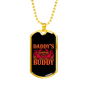 Daddy'D Hunting Buddy Antlers Necklace Stainless Steel or 18k Gold Dog Tag 24" Chain-Express Your Love Gifts