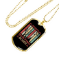 Daddy'D Hunting Buddy Necklace Stainless Steel or 18k Gold Dog Tag 24" Chain-Express Your Love Gifts