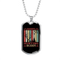 Daddy'D Hunting Buddy Necklace Stainless Steel or 18k Gold Dog Tag 24" Chain-Express Your Love Gifts