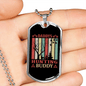 Daddy'D Hunting Buddy Necklace Stainless Steel or 18k Gold Dog Tag 24" Chain-Express Your Love Gifts