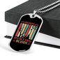 Daddy'D Hunting Buddy Necklace Stainless Steel or 18k Gold Dog Tag 24" Chain-Express Your Love Gifts