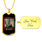 Daddy'D Hunting Buddy Necklace Stainless Steel or 18k Gold Dog Tag 24" Chain-Express Your Love Gifts