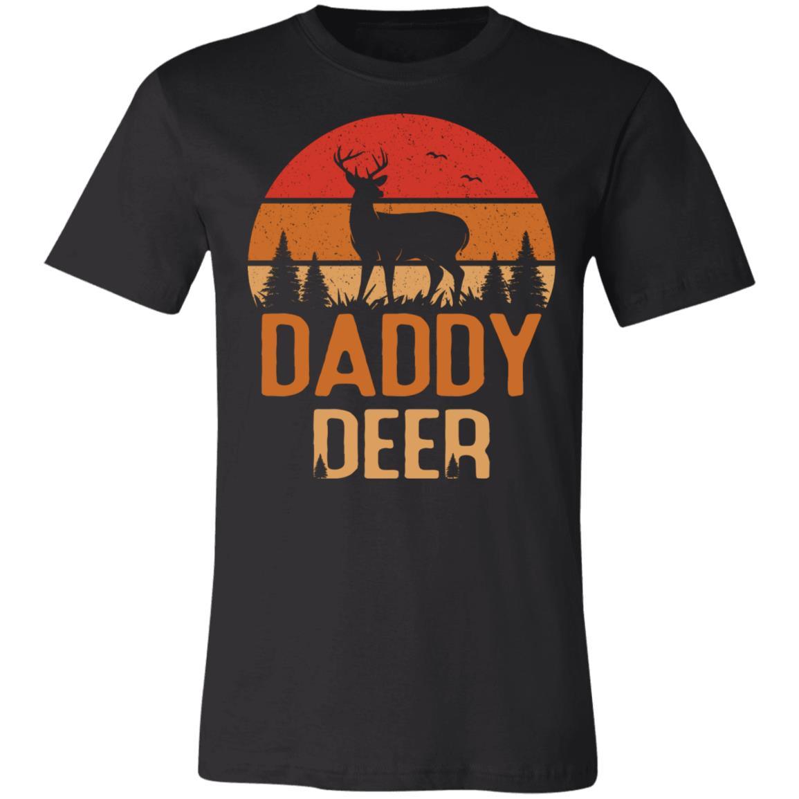 Daddy Deer Antlers Hunter Gift T-Shirt-Express Your Love Gifts
