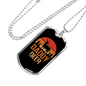Daddy Deer Antlers Necklace Stainless Steel or 18k Gold Dog Tag 24" Chain-Express Your Love Gifts