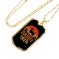 Daddy Deer Antlers Necklace Stainless Steel or 18k Gold Dog Tag 24" Chain-Express Your Love Gifts
