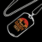 Daddy Deer Antlers Necklace Stainless Steel or 18k Gold Dog Tag 24" Chain-Express Your Love Gifts