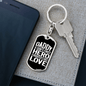 Daddy First Hero Swivel Keychain Dog Tag Stainless Steel or 18k Gold-Express Your Love Gifts