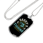 Daddy Fishing Buddy Necklace Stainless Steel or 18k Gold Dog Tag 24" Chain-Express Your Love Gifts