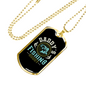 Daddy Fishing Buddy Necklace Stainless Steel or 18k Gold Dog Tag 24" Chain-Express Your Love Gifts