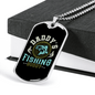 Daddy Fishing Buddy Necklace Stainless Steel or 18k Gold Dog Tag 24" Chain-Express Your Love Gifts