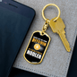 Daddy Get Some Bit Coin Crypto Keychain Stainless Steel or 18k Gold Dog Tag Keyring-Express Your Love Gifts