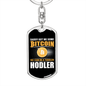 Daddy Get Some Bit Coin Crypto Keychain Stainless Steel or 18k Gold Dog Tag Keyring-Express Your Love Gifts