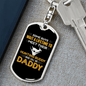 Daddy Hunting Buddy Keychain Stainless Steel or 18k Gold Dog Tag Keyring-Express Your Love Gifts