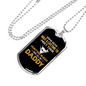 Daddy Hunting Buddy Necklace Stainless Steel or 18k Gold Dog Tag 24" Chain-Express Your Love Gifts