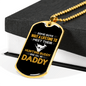 Daddy Hunting Buddy Necklace Stainless Steel or 18k Gold Dog Tag 24" Chain-Express Your Love Gifts