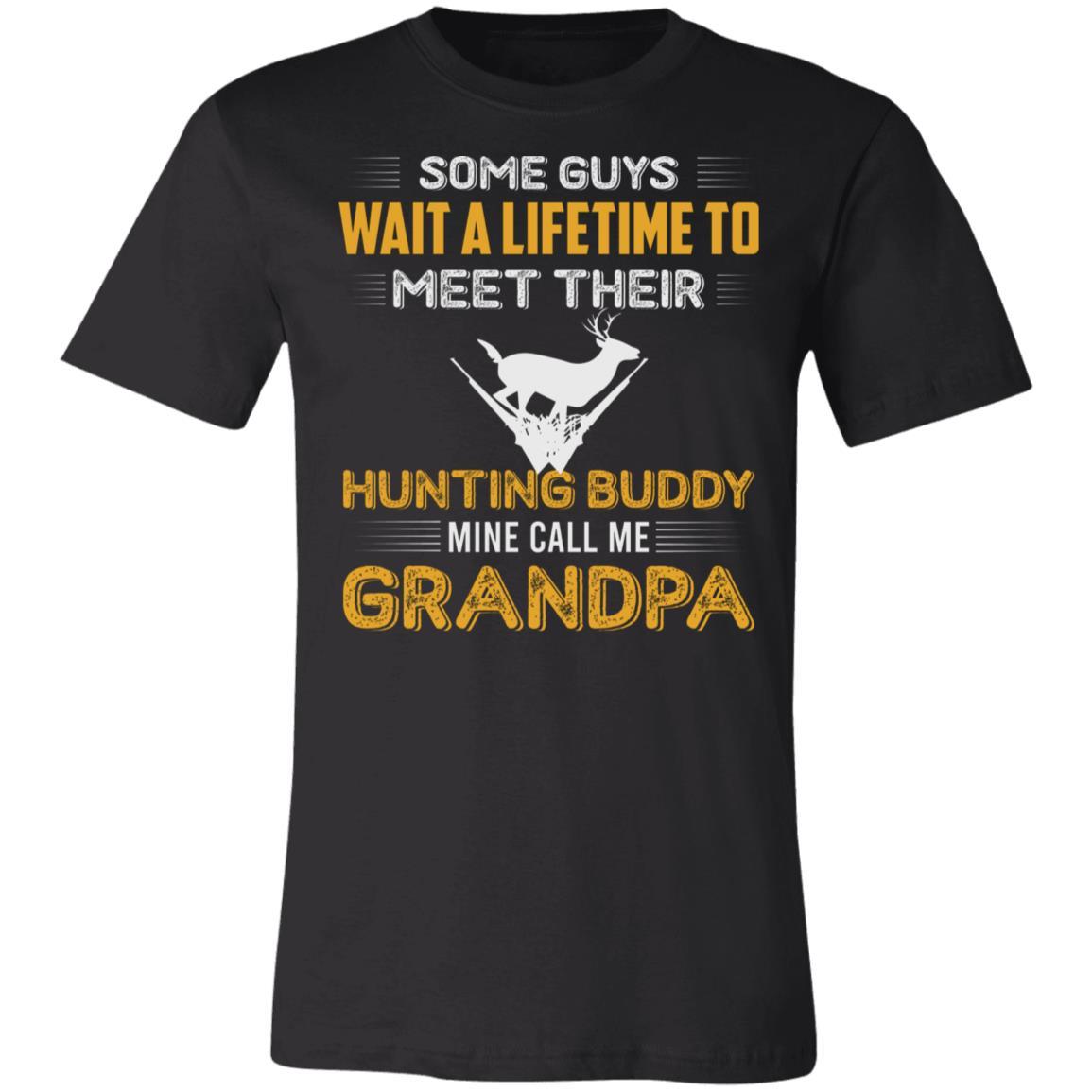 Daddy Hunting Buddy White Hunter Gift T-Shirt-Express Your Love Gifts