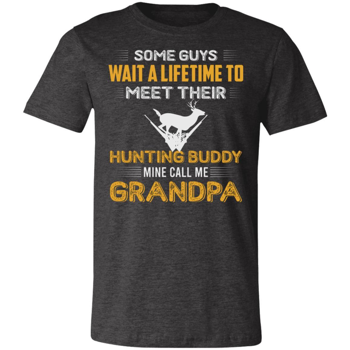 Daddy Hunting Buddy White Hunter Gift T-Shirt-Express Your Love Gifts