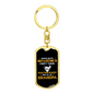 Daddy Hunting Buddy White Keychain Stainless Steel or 18k Gold Dog Tag Keyring-Express Your Love Gifts