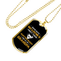 Daddy Hunting Buddy White Necklace Stainless Steel or 18k Gold Dog Tag 24" Chain-Express Your Love Gifts