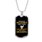 Daddy Hunting Buddy White Necklace Stainless Steel or 18k Gold Dog Tag 24" Chain-Express Your Love Gifts