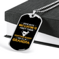 Daddy Hunting Buddy White Necklace Stainless Steel or 18k Gold Dog Tag 24" Chain-Express Your Love Gifts
