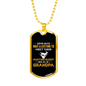 Daddy Hunting Buddy White Necklace Stainless Steel or 18k Gold Dog Tag 24" Chain-Express Your Love Gifts