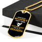 Daddy Hunting Buddy White Necklace Stainless Steel or 18k Gold Dog Tag 24" Chain-Express Your Love Gifts