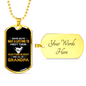 Daddy Hunting Buddy White Necklace Stainless Steel or 18k Gold Dog Tag 24" Chain-Express Your Love Gifts