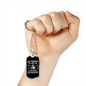 Daddy Is A Firefighter Gift Stainless Steel or 18k Gold Dog Tag 24" Chain-Express Your Love Gifts