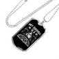 Daddy Is A Firefighter Gift Stainless Steel or 18k Gold Dog Tag 24" Chain-Express Your Love Gifts