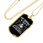 Daddy Is A Firefighter Gift Stainless Steel or 18k Gold Dog Tag 24" Chain-Express Your Love Gifts
