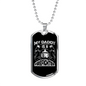 Daddy Is A Firefighter Gift Stainless Steel or 18k Gold Dog Tag 24" Chain-Express Your Love Gifts